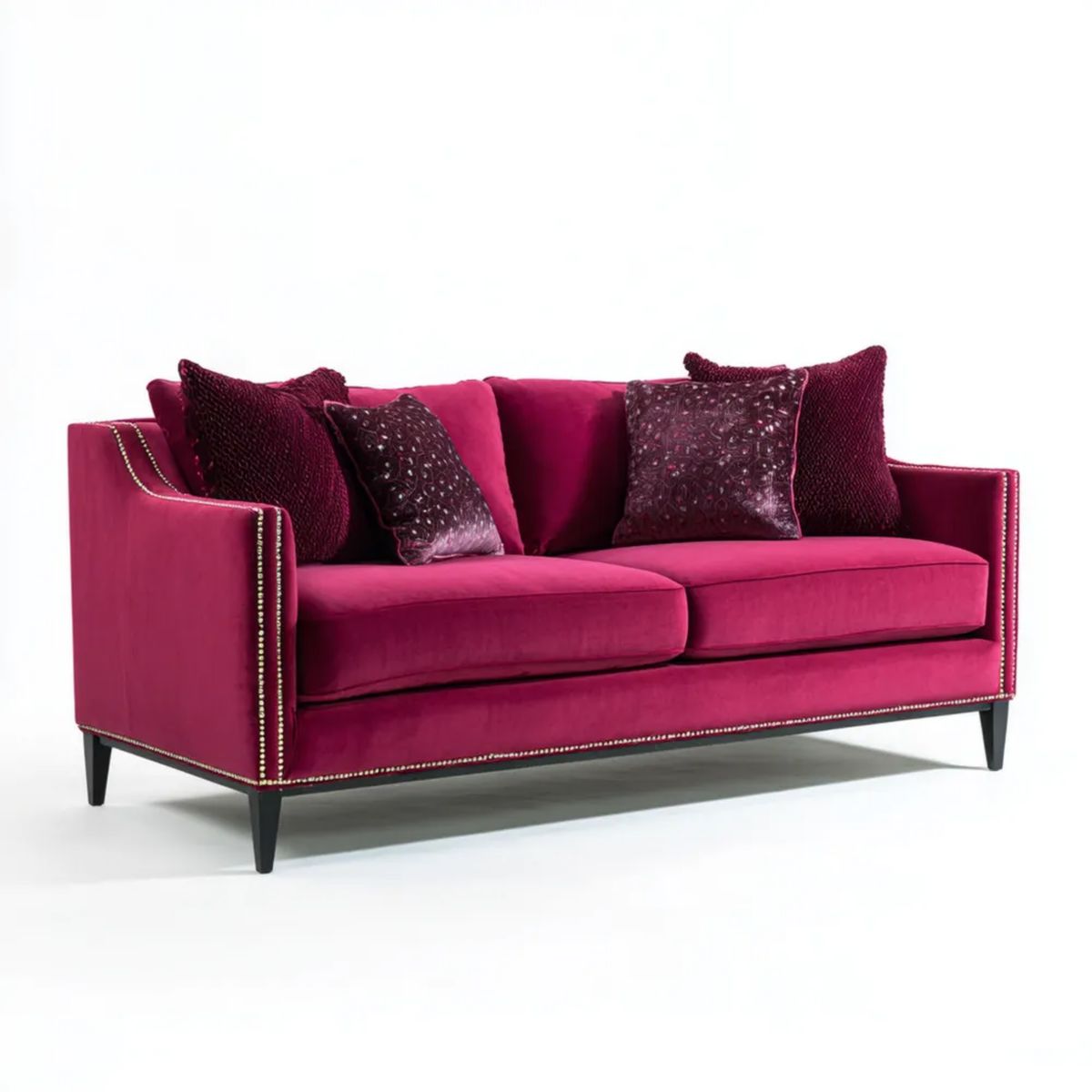 Sofa, 3-osobowa w sofie w gumce z poliestru, 198 x 88 x 84 cm